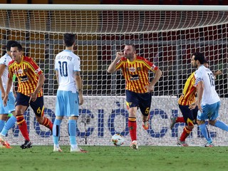 Zápas Lecce - Lazio. 