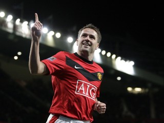 Michael Owen ešte v drese Manchestru United.