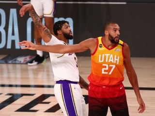 Anthony Davis (vľavo) a Rudy Gobert.