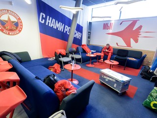 Šatňa ruskej reprezentácie.