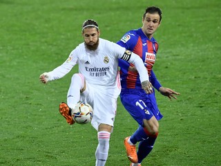 Sergio Ramos v zápase Eibar - Real Madrid.