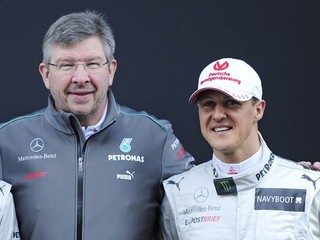 Ross Brawn s Michaelom Schumacherom počas pôsobenia v Mercedese.
