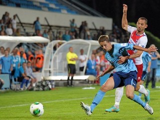 O výhre Nitry rozhodol dvojgólový útočník Matúš Paukner (v popredí).