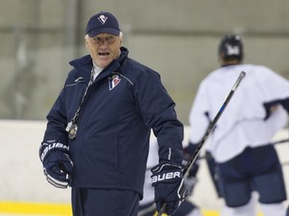 Miloš Říha na pondelkovom tréningu Slovana Bratislava.