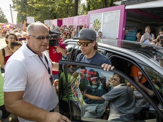Peter Sagan sa vo štvrtok stretol s fanúšikmi na Slovensku.