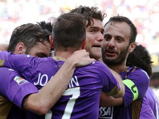 Radosť futbalistov Fiorentiny.