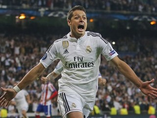 Javier Hernandez bol hlavnou postavou Realu pri postupe mužstva do semifinále Ligy majstrov cez Atletico Madrid.