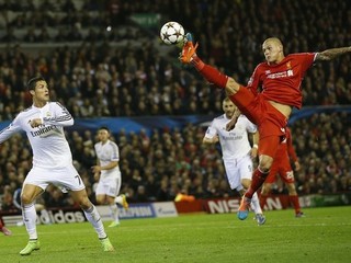 Martin Škrtel v súboji proti Realu Madrid.