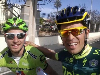 Doteraz Peter Sagan (vľavo) a Alberto Contador spolu iba trénovali. Budúci týždeň budú prvý raz spolu aj štartovať na pretekoch.