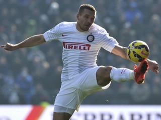 Hráč Inter Miláno Lukas Podolski.