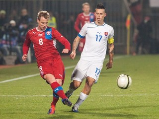 David Limberský a Marek Hamšík (vpravo).