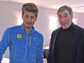 Peter Sagan a Eddy Merckx.