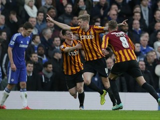 Treťoligový Bradford oslavuje poníženie Chelsea.