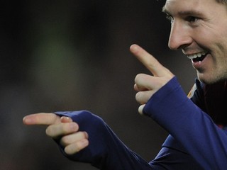 Lionel Messi oslavuje jeden zo svojich gólov.