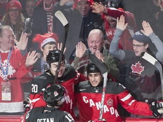 Radosť kanadských hokejistov.