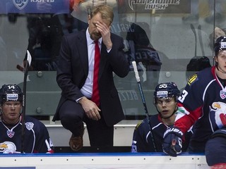 Tréner Slovana Petri Matikainen.