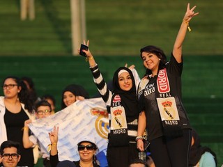 Fanúšikovia Realu Madrid v Dubaji.