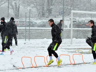 V pondelok odštartovali svoju zimnú prípravu aj Žilinčania. Vpredu reprezentant Viktor Pečovský.