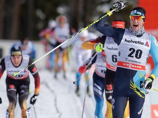 Poltoranin sa teší po víťazstve v pretekoch v Lenzerheide.