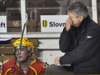 Dušan Gregor (vpravo) ešte ako tréner Dukly Trenčín.