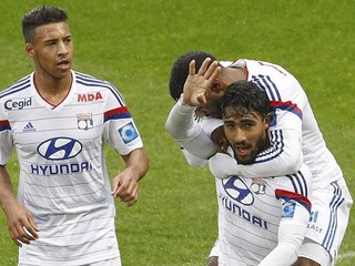 Radosť futbalistov Lyonu.