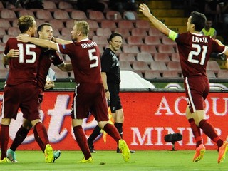 Radosť futbalistov Sparty.