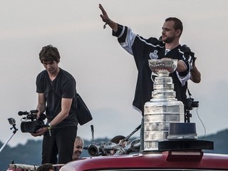 Marián Gáborík so Stanleyho pohárom na Pohode.