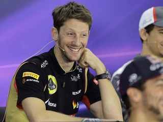 Romain Grosjean na tlačovke.