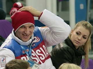 Na archívnej snímke z 11. februára 2014 ruský hokejista Alexander Ovečkin.