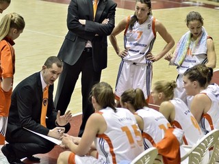 Basketbalistky Ružomberka počas minulej sezóny.