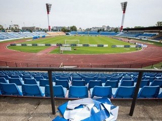 Hľadisko bratislavského štadióna Pasienky, kde hráva domáce zápasy Slovan.