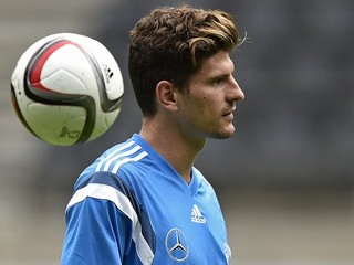 Gomez počas tréningu nemeckej reprezentácie.