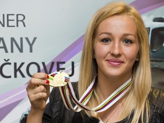 Tatiana Janíčková so zlatou medailou z MS v roku 2013.