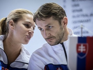 Matej Lipták (vpravo) a Dominika Cibulková.