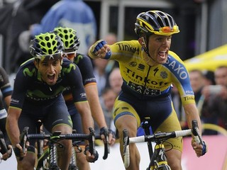 Víťaz 5. etapy pretekov Okolo Poľska v Štrbskom Plese Rafal Majka z tímu Tinkoff Saxo.