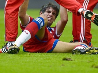 Javi Martínez s bolestivou grimasou.