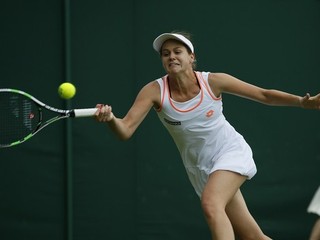 Jana Čepelová počas tohtoročného Wimbledonu.