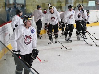 Hokejisti Banskej Bystrice počas predsezónnej prípravy.