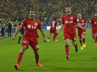 Karim Bellarabi sa tešil z gólu v Dortmunde hneď v úvode.