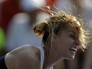 Dominika Cibulková počas zápasu prvého kola US Open.