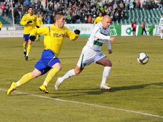 Lukáš Tesák ešte v bielom drese Prešova.