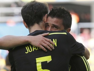 David Villa (vpravo) strelil v reprezentácii už 59 gólov.