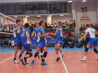 Slovenskí volejbalisti v semifinálovom zápase tretej skupiny 25. ročníka Svetovej ligy.