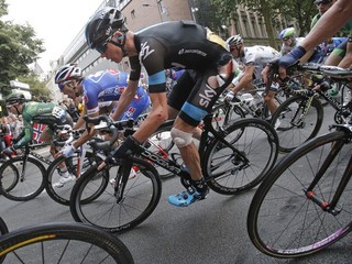 Chris Froome po páde.