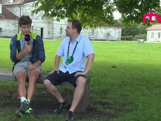 Peter Sagan v rozhovore s redaktorom RTVS Petrom Štefancom.