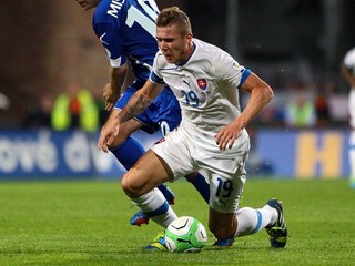 Juraj Kucka v kvalifikačnom zápase proti Bosne a Hercegovine.