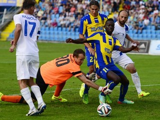 Na snímke zo zápasu Košice - Liberec brankár českého klubu Lukáš Hroššo.