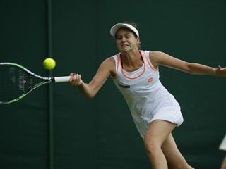 Jana Čepelová počas Wimbledonu.