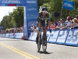 Víťaz pondelkovej časovky na Okolo Kalifornie Bradley Wiggins.