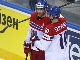 Česi Jágr a Červenka. Ilustračná snímka.